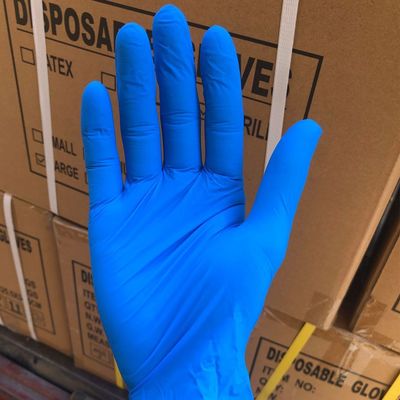 Esame medico usa e getta Guanti azzurri di nitrile Cassa certificata ISO da 10 scatole 100 guanti
