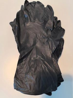 9 Guanti di esame in nitrile di lunghezza media S M L XL per la pulizia e la sicurezza industriale