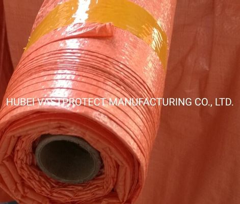 Doppia faccia Arancione PE Poly Tarps Roll con Core di carta e personalizzazione resa facile