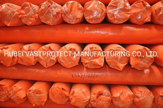 Doppia faccia Arancione PE Poly Tarps Roll con Core di carta e personalizzazione resa facile